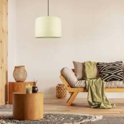 "Rackhams Contemporary and Sleek Cream Linen 16"" Lamp Shade with Cotton Inner Lining" - thumbnail 5