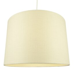 "Rackhams Contemporary and Sleek Cream Linen 16"" Lamp Shade with Cotton Inner Lining" - thumbnail 2