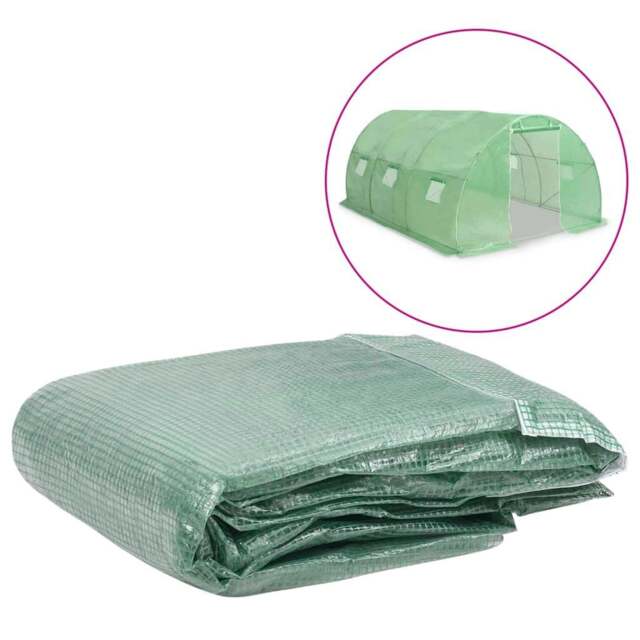 Rackhams Greenhouse Replacement Cover (13.5 m�__) 300x450x200 cm Green