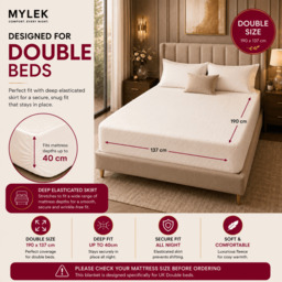 Rackhams Electric Blanket Double Fully Heated Mattress Cover Underblanket with Elasticated Skirt - thumbnail 2