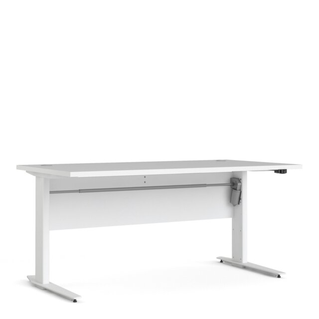 Rackhams Prima Desk 150 cm in White with Height adjustable legs with electric control in White - White - 80.1 - 75.2 - image 1
