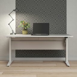 Rackhams Prima Desk 150 cm in White with Height adjustable legs with electric control in White - White - 80.1 - 75.2 - thumbnail 4