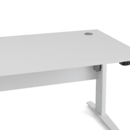 Rackhams Prima Desk 150 cm in White with Height adjustable legs with electric control in White - White - 80.1 - 75.2 - thumbnail 6