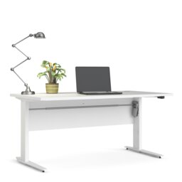 Rackhams Prima Desk 150 cm in White with Height adjustable legs with electric control in White - White - 80.1 - 75.2 - thumbnail 5