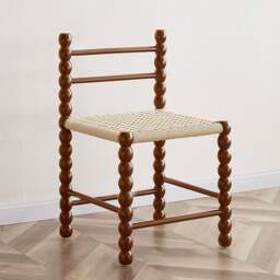Rackhams Fiona Dining Chair, Rattan Seat - Black - thumbnail 2