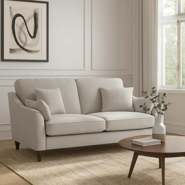 Rackhams Hepburn Fabric 2 Seater Sofa - Fog - image 1