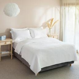 Rackhams White Cotton Quilted Bedspread - Double - thumbnail 5