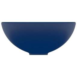 Rackhams Luxury Bathroom Basin Round Matt Dark Blue 32.5x14 cm Ceramic - thumbnail 4