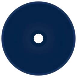 Rackhams Luxury Bathroom Basin Round Matt Dark Blue 32.5x14 cm Ceramic - thumbnail 3