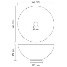 Rackhams Luxury Bathroom Basin Round Matt Dark Blue 32.5x14 cm Ceramic - thumbnail 6