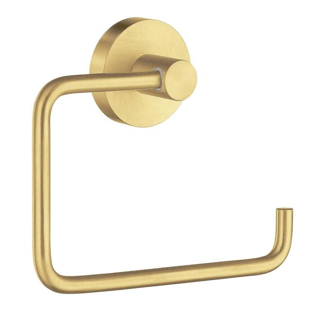 Rackhams Brushed Brass Toilet Roll Holder - image 1
