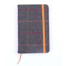 Rackhams Tweed Covered Lined Notebook - Green Box Tweed