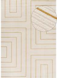 Rackhams Carmel Cream-Gold Geometric Rug - 6040 - 80X300 cm - thumbnail 2