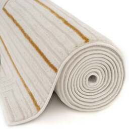 Rackhams Carmel Cream-Gold Geometric Rug - 6040 - 80X300 cm - thumbnail 6