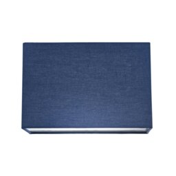 Rackhams Contemporary and Stylish Navy Midnight Blue Linen Fabric Rectangular Lamp Shade - thumbnail 1