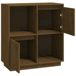 Rackhams Sideboard Honey Brown 74x35x80 cm Solid Wood Pine - Brown - Solid pinewood - thumbnail 5