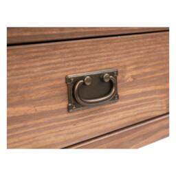 Rackhams Padua Lacquered 2 Drawer Console Table Brass Drop Handle - Light Brown - thumbnail 6