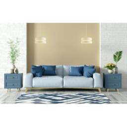 Rackhams Contemporary Quality Cream Linen Fabric Triple Tier Ceiling Pendant Light Shade - thumbnail 5