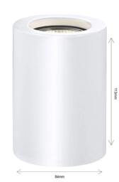 Rackhams Small and Contemporary White Gloss LED Table/Floor Lamp Uplighter - thumbnail 4