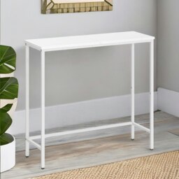 Rackhams Industrial Slim Hallway Console Table White - thumbnail 3
