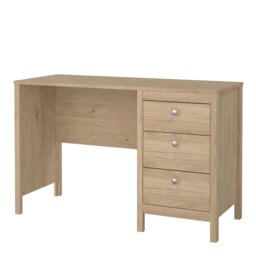 Rackhams Madrid Desk 3 Drawers in Jackson Hickory Oak - Jackson Hickory Oak - 48 - 76.5 - thumbnail 3