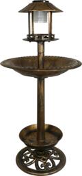Rackhams Ornamental Free Standing, Weather Resistant, Pedestal style, Easy Assemble Bird Bath Feeder with Solar Powered Light - thumbnail 3