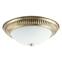 Rackhams Modern LED IP44 Flush Ceiling Light in Antique Brass with Sensor - thumbnail 1