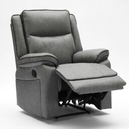 Rackhams Manual Recliners Sofa Set,105–135 Degrees Recliner Padded Sofa with Adjustable Backrest - 1+1+3 Seater - thumbnail 4