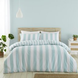 Rackhams Cove Stripe Reversible Duvet Cover Set - Silver Grey - King - thumbnail 6