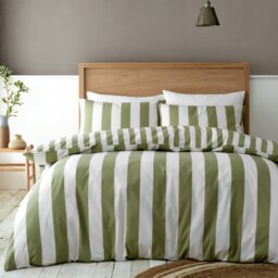 Rackhams Cove Stripe Reversible Duvet Cover Set - Silver Grey - King - thumbnail 4