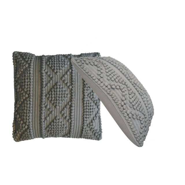 Rackhams Artisan Funiture Nola Cushion Set of 2 - Grey - image 1