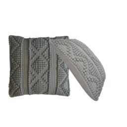 Rackhams Artisan Funiture Nola Cushion Set of 2 - Grey - thumbnail 1