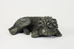 Rackhams Sleeping Terrier Small Garden Ornament - thumbnail 3