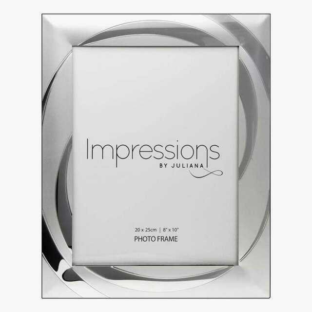 Rackhams Impressions Silverplated Two Tone Swirl 8x10 Inch Photo Frame FS100780 - image 1