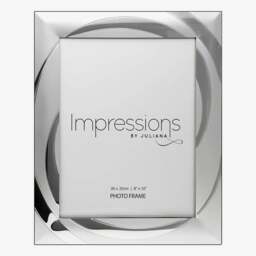 Rackhams Impressions Silverplated Two Tone Swirl 8x10 Inch Photo Frame FS100780 - thumbnail 1