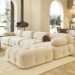 Rackhams B&B Camaleonda Style Three Seater Sofa, Corner Sofa, Velvet - Others (Velvet) - No Ottoman - Four Seater 380cm - thumbnail 3