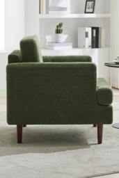 Rackhams Mid-Century Single Sofa Armchair - Green - One Size - thumbnail 3