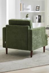 Rackhams Mid-Century Single Sofa Armchair - Green - One Size - thumbnail 4