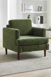Rackhams Mid-Century Single Sofa Armchair - Green - One Size - thumbnail 2