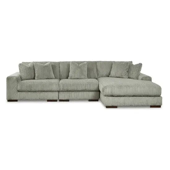 Rackhams Jumbo Cord 3 Piece Modular Sofa Right Hand - Grey - image 1