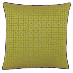Rackhams Riva Paoletti Pimlico Cushion Cover - Gold/Purple - 45x45cm - Gold/Purple - 65% Polyester/35% Viscose