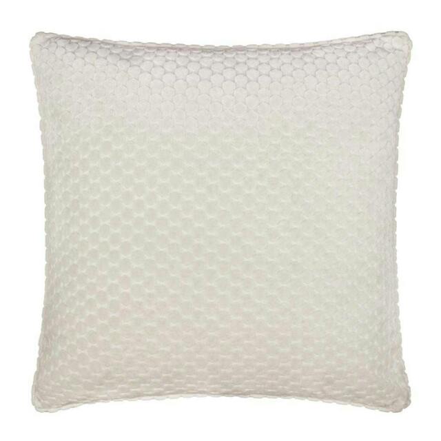 Rackhams Neptune Velvet Cushion Cover - Ivory - 50cm x 50cm - Ivory - 100% Polyester - image 1