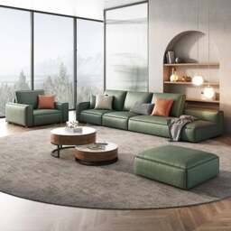 Rackhams Cyril L511 Four Seater, Five Seater, Sixe Seater Sofa, Modular Sofa, Green - Others ( Contact Us ) - Four Seater 320CM - No Ottoman - thumbnail 1