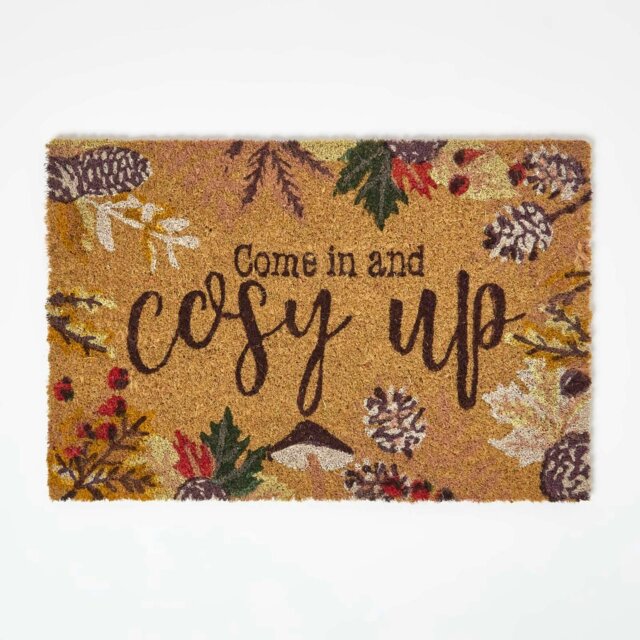 Rackhams Cosy Autumn Non-Slip Coir Doormat, 60 x 40 cm - image 1