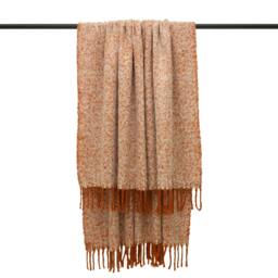 Rackhams Weaver Throw with Herringbone Design - Rust - One Size - Rust - 100% Acrylic