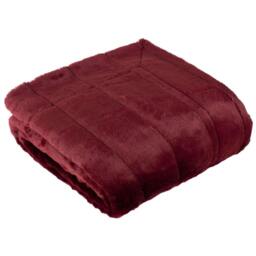 Rackhams Empress Faux Fur Throw - Ruby - 130 x 180cm - Ruby - 100% Polyester - thumbnail 1