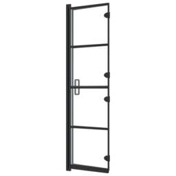Rackhams Folding Shower Enclosure ESG 80x140 cm Black - thumbnail 6