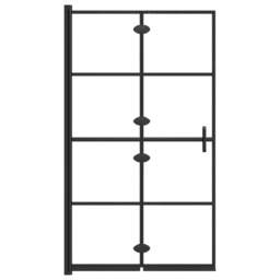 Rackhams Folding Shower Enclosure ESG 80x140 cm Black - thumbnail 5