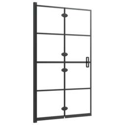 Rackhams Folding Shower Enclosure ESG 80x140 cm Black - thumbnail 4