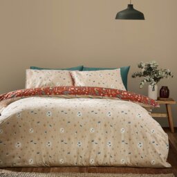 Rackhams Enchanted Twilight Animals Reversible Duvet Cover Set Burnt Orange - Single - Burnt Orange - thumbnail 2